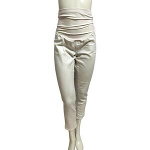 Liz Lang Maternity Ladies Crop Pregnancy Belly Stretch Size Medium
